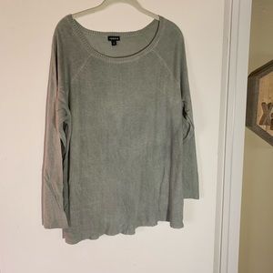 Sage green raglan sleeve Torrid crew sweater